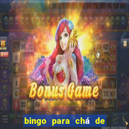 bingo para chá de bebê para imprimir grátis